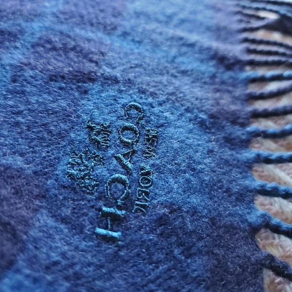 Coach Classic Plaid Wool/Cashmere Scarf - Picture 3 of 7